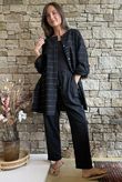 Porto Button Back Breton Tunic Black